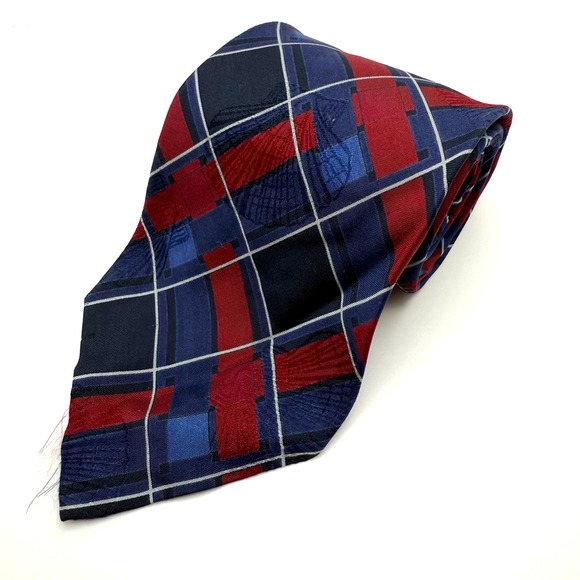 Polo Ralph Lauren Other - Polo Ralph Lauren Necktie Silk Seashell Grid Plaid Pattern Business Casual Men